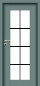 Drzwi POL-SKONE Sedo W01S8 czarne szprosy